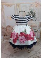 VESTIDO LISTRADO COM FLORES N.2 